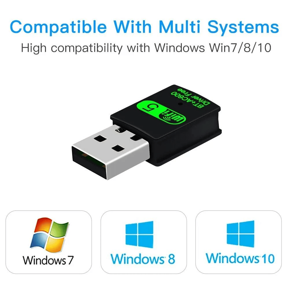 Universal High-Speed USB WiFi 6 AX900 Dual-Band Bluetooth 5.3 Adapter Dongle