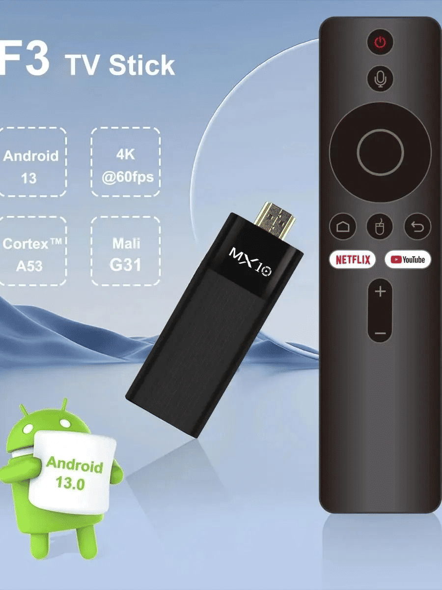 H618 Android 13 4K HD Smart TV Stick Dual-Band WiFi Streaming