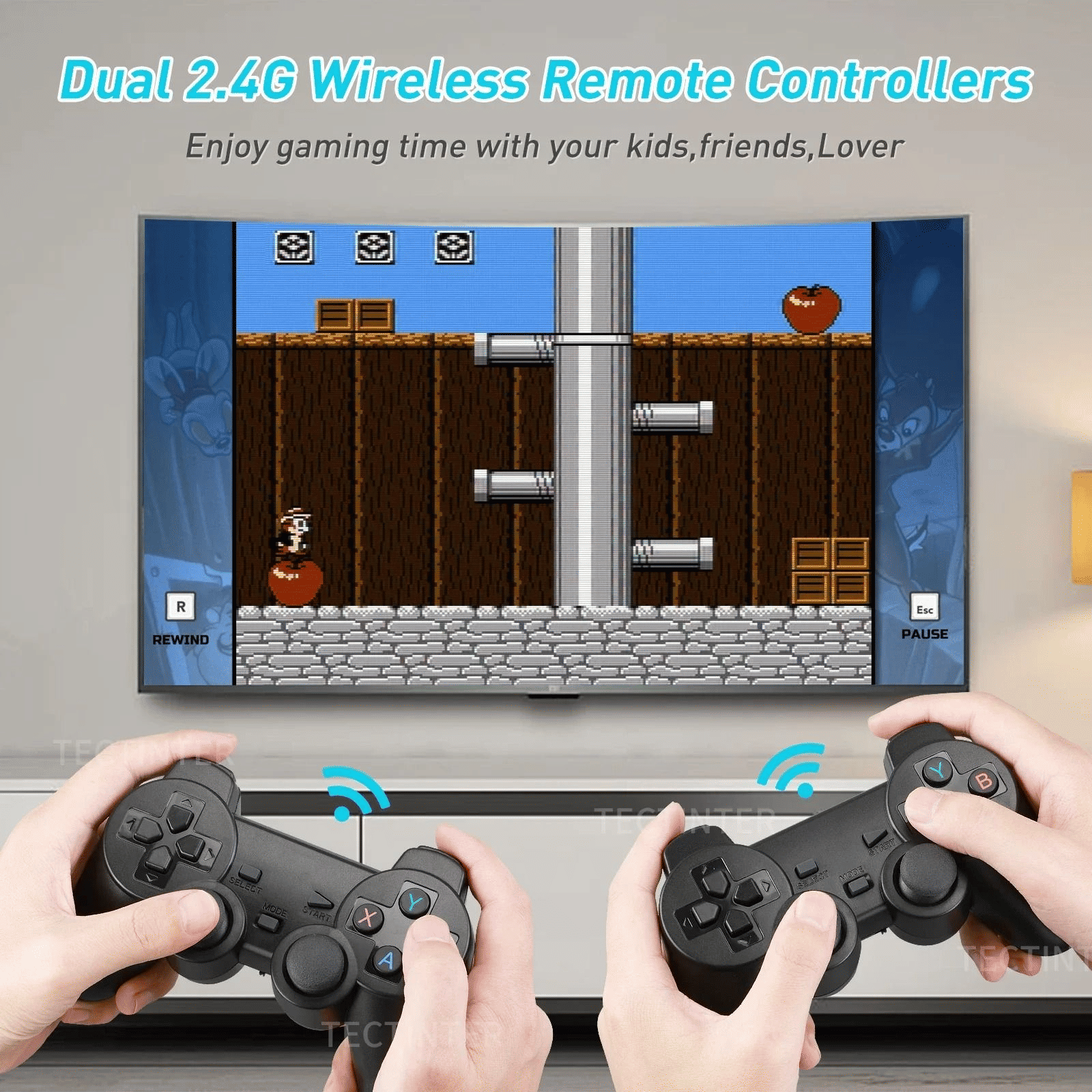 4K HD Retro Video Game Console Stick: 64GB Storage, 20000+ Classic Games
