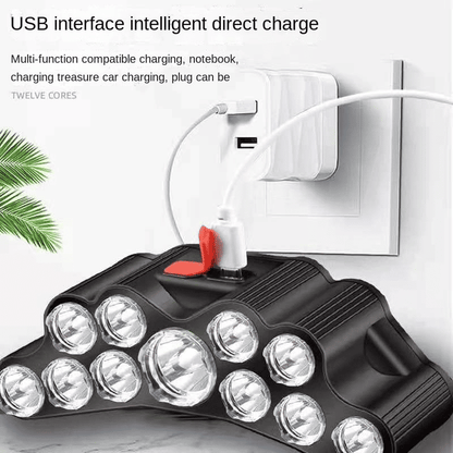 Powerful 11-LED Rechargeable Headlamp: High Lumen USB-C Headlight for Outdoor Adventures