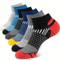 6-Pack Men's Athletic Ankle Socks: Cushioned, Breathable, Low-Cut, Multi-Color