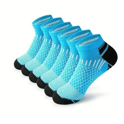 6-Pack Men's Athletic Ankle Socks: Cushioned, Breathable, Low-Cut, Multi-Color