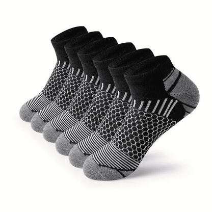 6-Pack Men's Athletic Ankle Socks: Cushioned, Breathable, Low-Cut, Multi-Color