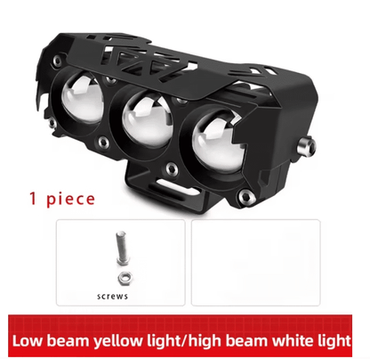 Powerful Motorcycle Three-Eye LED Spotlights for Enhanced Electric Vehicle Visibility