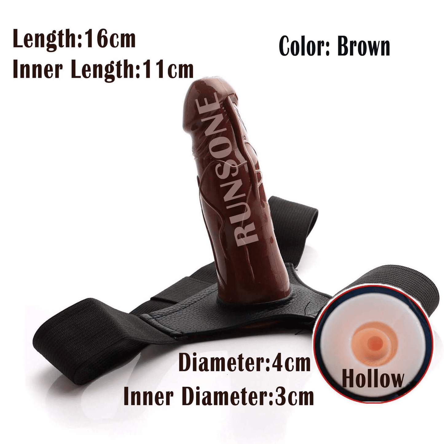 Realistic Hollow Strap-On Dildo with Adjustable Harness for Couples Adult Play