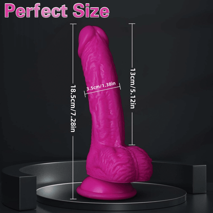 Realistic Silicone Dildo with Suction Cup, G-Spot & Anal Lifelike Sex Toy