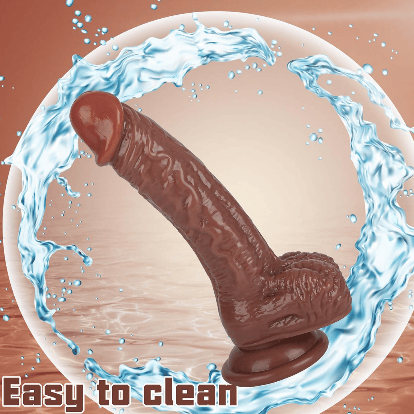 Realistic Silicone Dildo with Suction Cup, G-Spot & Anal Lifelike Sex Toy