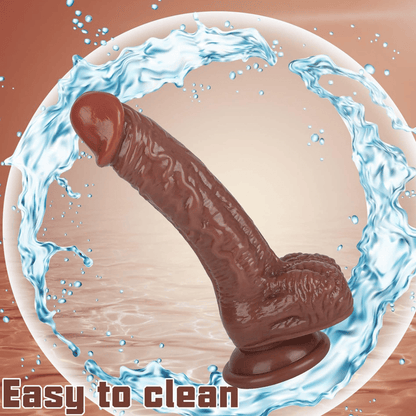 Realistic Silicone Dildo with Suction Cup, G-Spot & Anal Lifelike Sex Toy