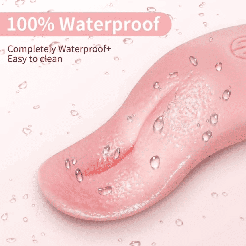 Realistic Tongue Licking Vibrator, G-Spot Clitoral Stimulator, Soft Rose Adult Sex Toy