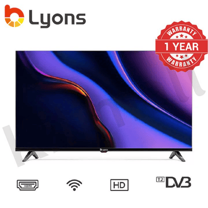 LYONS 43-inch Frameless Smart TV: HD Android, Bluetooth, Netflix, YouTube, Energy Saving