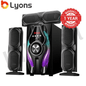 LYONS LYS3601 3.1 Channel Multimedia Speaker System, 18000W PMPO Subwoofer, Black