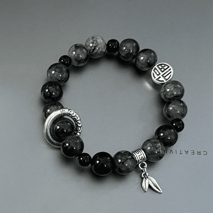 Elegant Ice Cracked Bead Bracelet for Men & Women, Trendy Fashion Accessory Gift