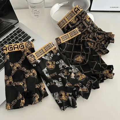 Baldur 4-Pack Ice Silk Boxer Briefs for Men - Breathable, Comfortable, Quick Dry