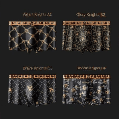 Baldur 4-Pack Ice Silk Boxer Briefs for Men - Breathable, Comfortable, Quick Dry