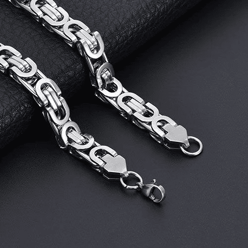 Premium Stainless Steel Hip Hop Rapper Chain Necklace - Waterproof, No Fade
