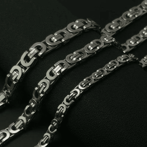 Premium Stainless Steel Hip Hop Rapper Chain Necklace - Waterproof, No Fade