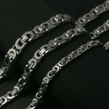 Premium Stainless Steel Hip Hop Rapper Chain Necklace - Waterproof, No Fade