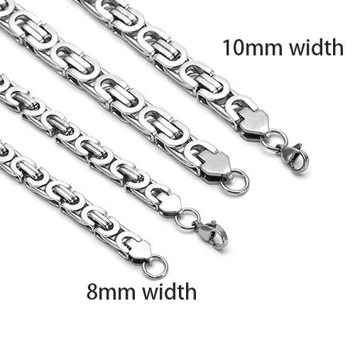 Premium Stainless Steel Hip Hop Rapper Chain Necklace - Waterproof, No Fade