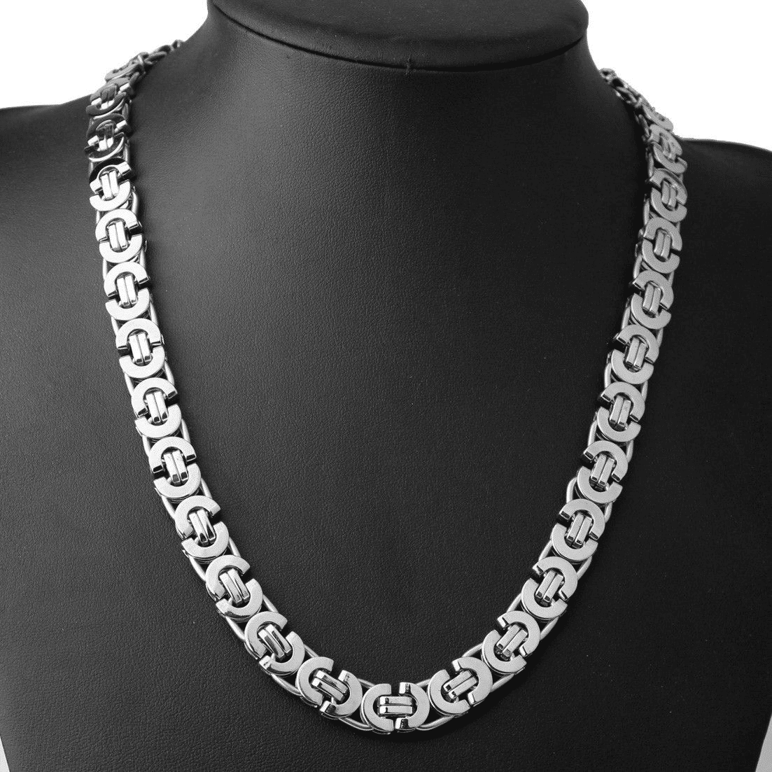 Premium Stainless Steel Hip Hop Rapper Chain Necklace - Waterproof, No Fade