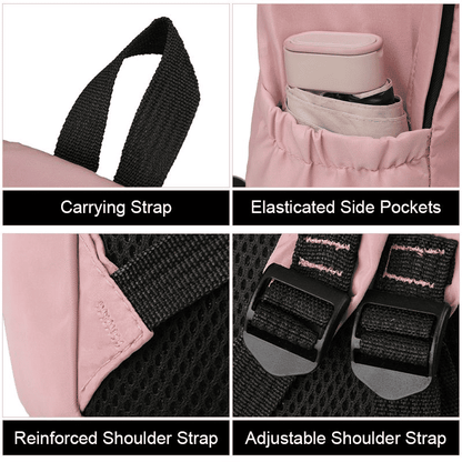 Stylish Women's Laptop Backpack & Small Bag Set - Large Capacity Schoolbag