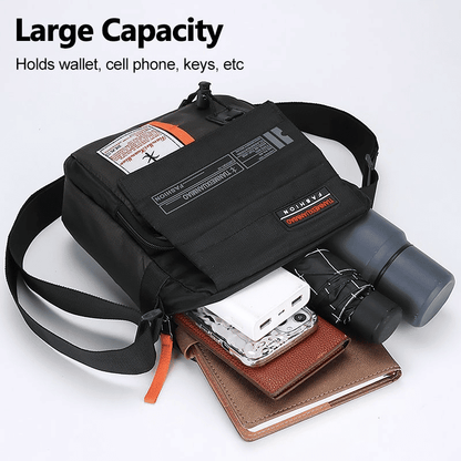 Men's Durable Nylon Chest Sling Bag - Lightweight, Multi-Pocket Crossbody Design