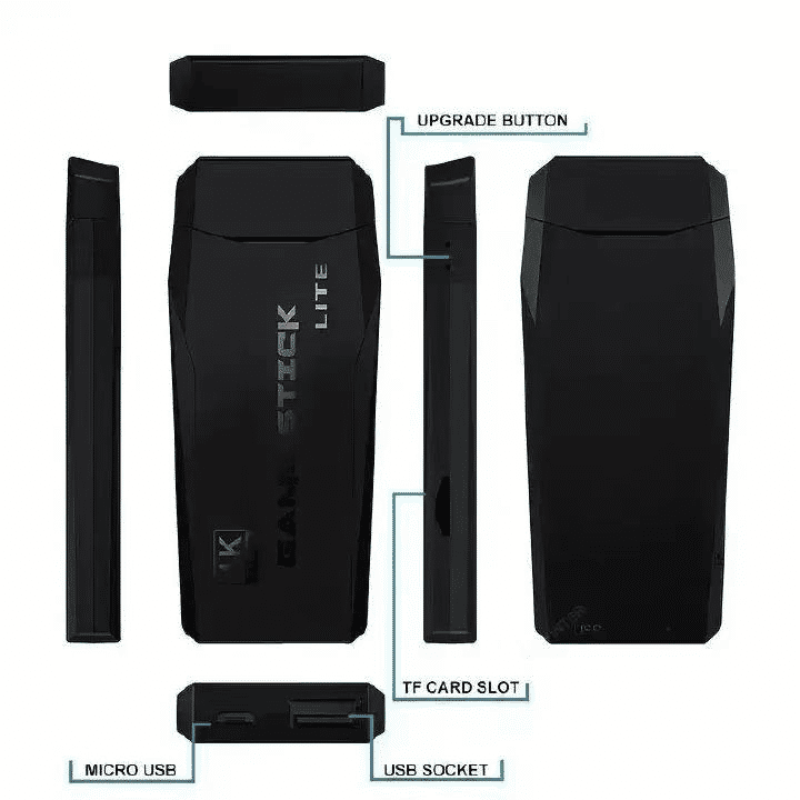 Retro M8 64GB Wireless HDMI Game Console with Dual Player Arcade Controllers