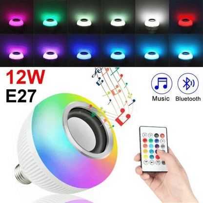 Smart LED Bluetooth Speaker Bulb: App Control, Remote, Music Player, Subwoofer