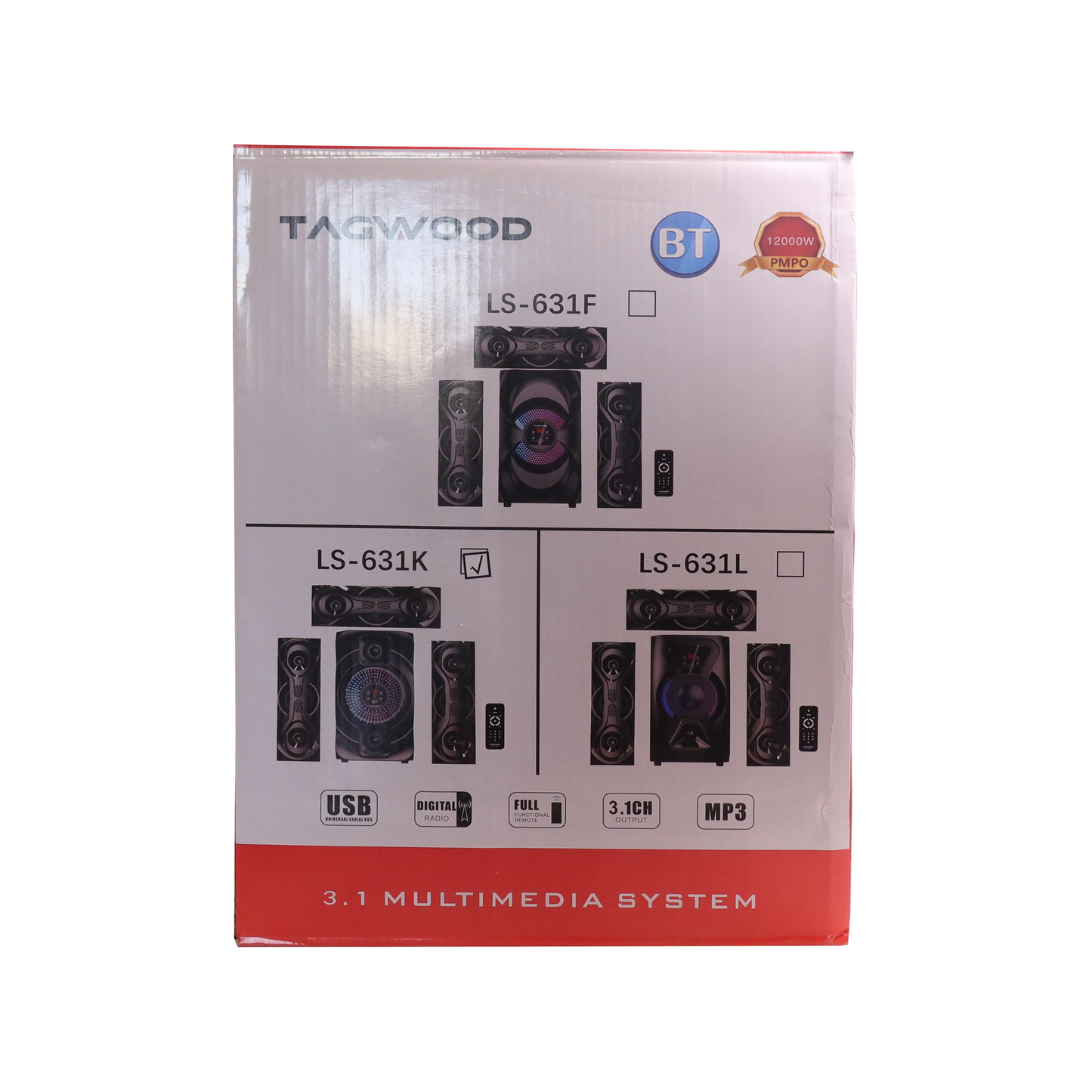 TAGWOOD 631K 3.1CH 12000W Bluetooth Home Theater Speaker System with Subwoofer