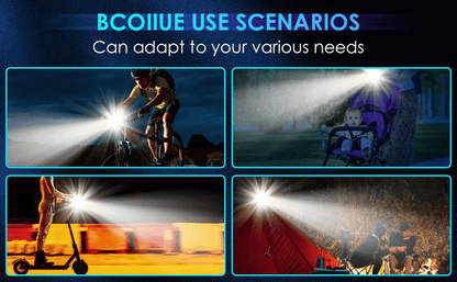 USB Rechargeable LED Bicycle Light Set - Mountain Cycle Front Headlight & Tail Lamp