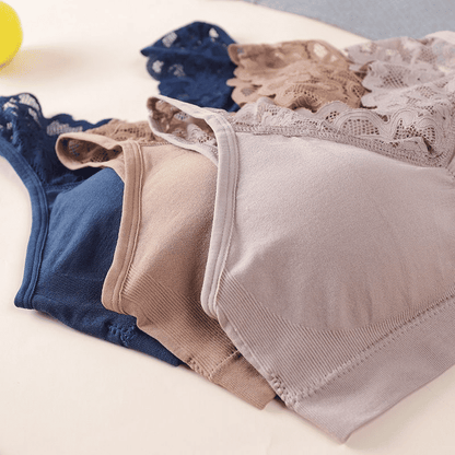 Seamless Wireless Lace Push-Up Bra: Beauty Back, Sports, Yoga, Padded Comfort