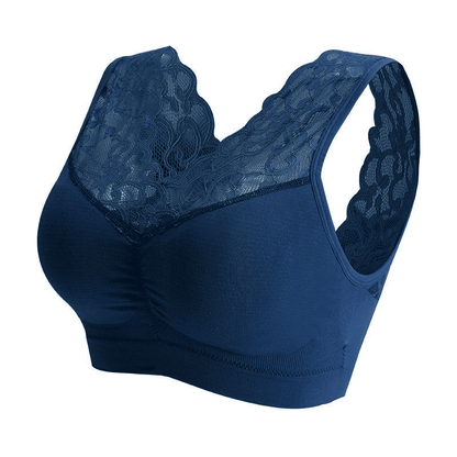 Seamless Wireless Lace Push-Up Bra: Beauty Back, Sports, Yoga, Padded Comfort