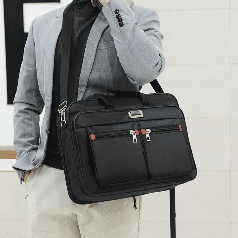Men's Large Capacity Business Laptop Briefcase - Durable, Wear-Resistant, 14-inch