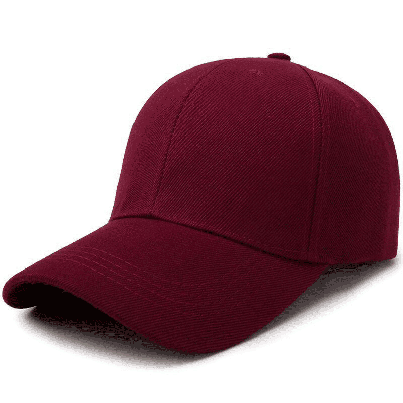 2-Pack Adjustable Baseball Caps Black and Wine Red UV Protection