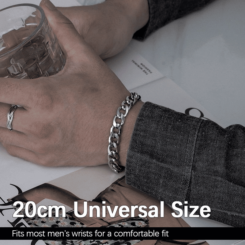 Men's Hip Hop Black Durag, Cuban Link Bracelet & Belt Chain Set