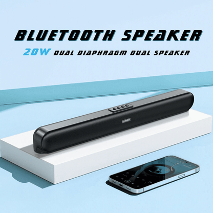 20W Waterproof Portable Bluetooth Soundbar Speaker, Xbass Woofer, Surround Stereo