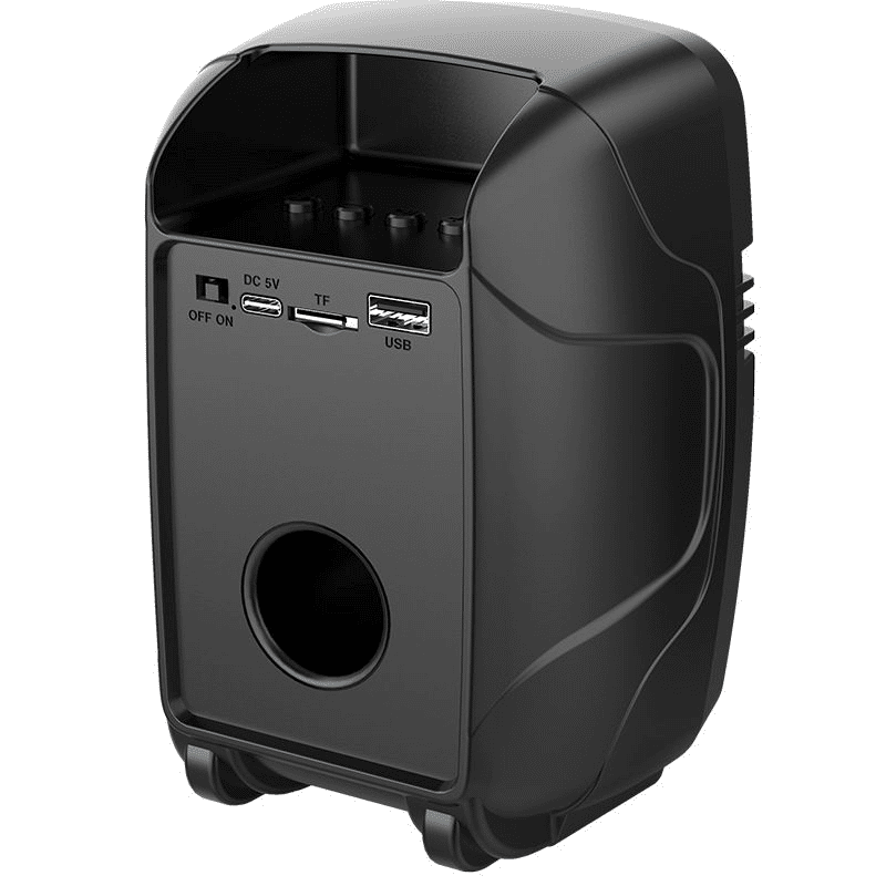 High-Power Portable Bluetooth Subwoofer Speaker with Trumpet Bass and RGB Lights