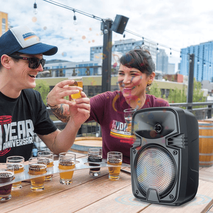 High-Power Portable Bluetooth Subwoofer Speaker with Trumpet Bass and RGB Lights