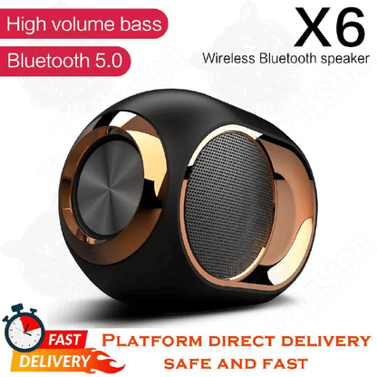 Portable Bluetooth 5.0 Speaker: Deep Bass, 6H Playtime, TF/AUX, 10M Range