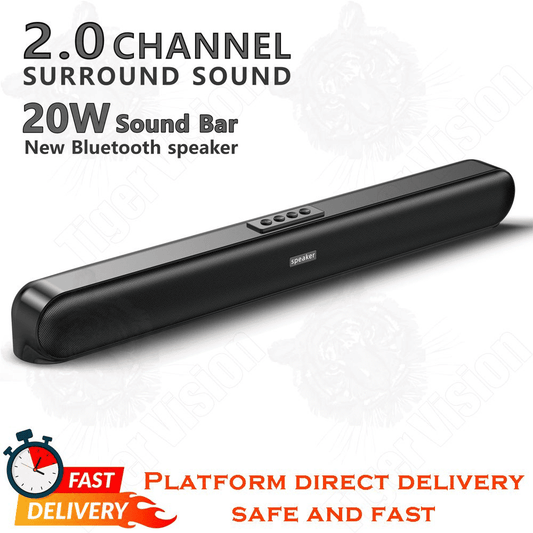 20W Waterproof Portable Bluetooth Soundbar Speaker, Xbass Woofer, Surround Stereo