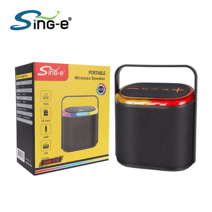 Portable 10W Bluetooth Speaker, Deep Bass, RGB Light Show, TWS Pairing, IPX5