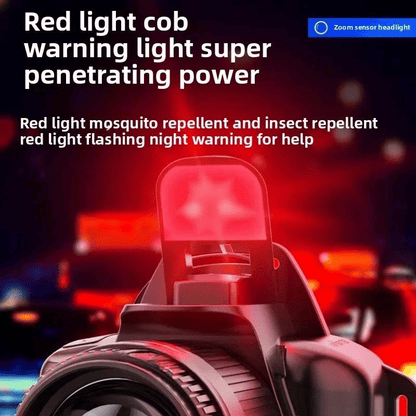 1000LM Smart Headlamp with Power Bank, Motion Sensor, IPX6 Waterproof