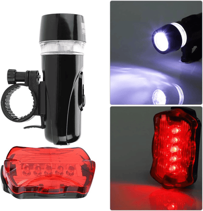 Super Bright LED Bike Headlight & Taillight Set for Road Mountain Bicycle