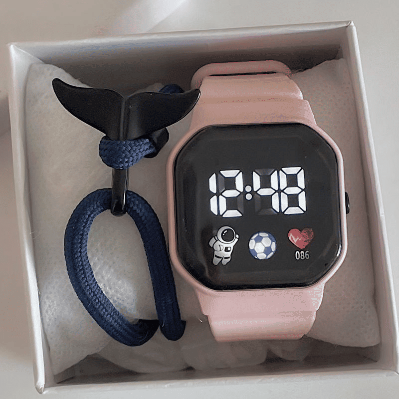 Trendy LED Digital Sports Watch for Kids, Couples, Students, Men, Women