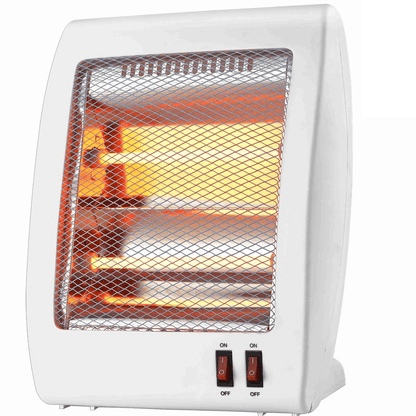Rashnik QH-80A Halogen Electric Quartz Room Heater, 2 Heat Settings, Tip-Over Safety