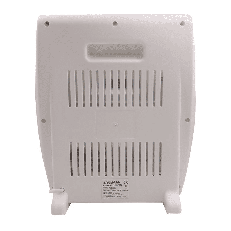 Rashnik QH-80A Halogen Electric Quartz Room Heater, 2 Heat Settings, Tip-Over Safety