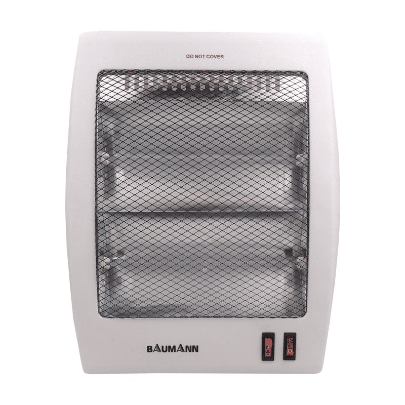 Rashnik QH-80A Halogen Electric Quartz Room Heater, 2 Heat Settings, Tip-Over Safety