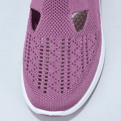 Thor Women's Lightweight Purple Running Shoes - Breathable Mesh Slip-On Athletic Sneakers