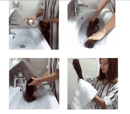 Luxurious 26-inch Long Curly Black Wig for Women - Fashionable Synthetic Hair