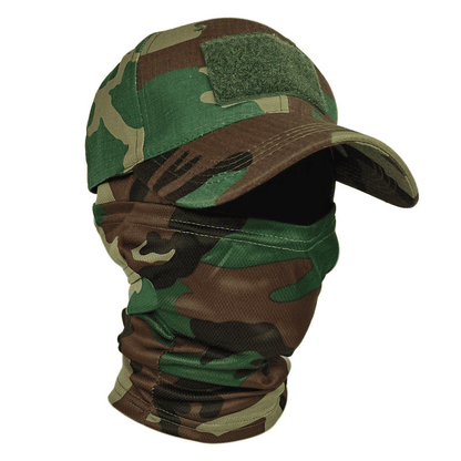 Men's Military Tactical Balaclava Baseball Cap with Full Visor for Outdoor Hunting