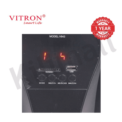 Vitron X-Bass 3.1CH Home Theater System V643 with Bluetooth, USB, FM Radio